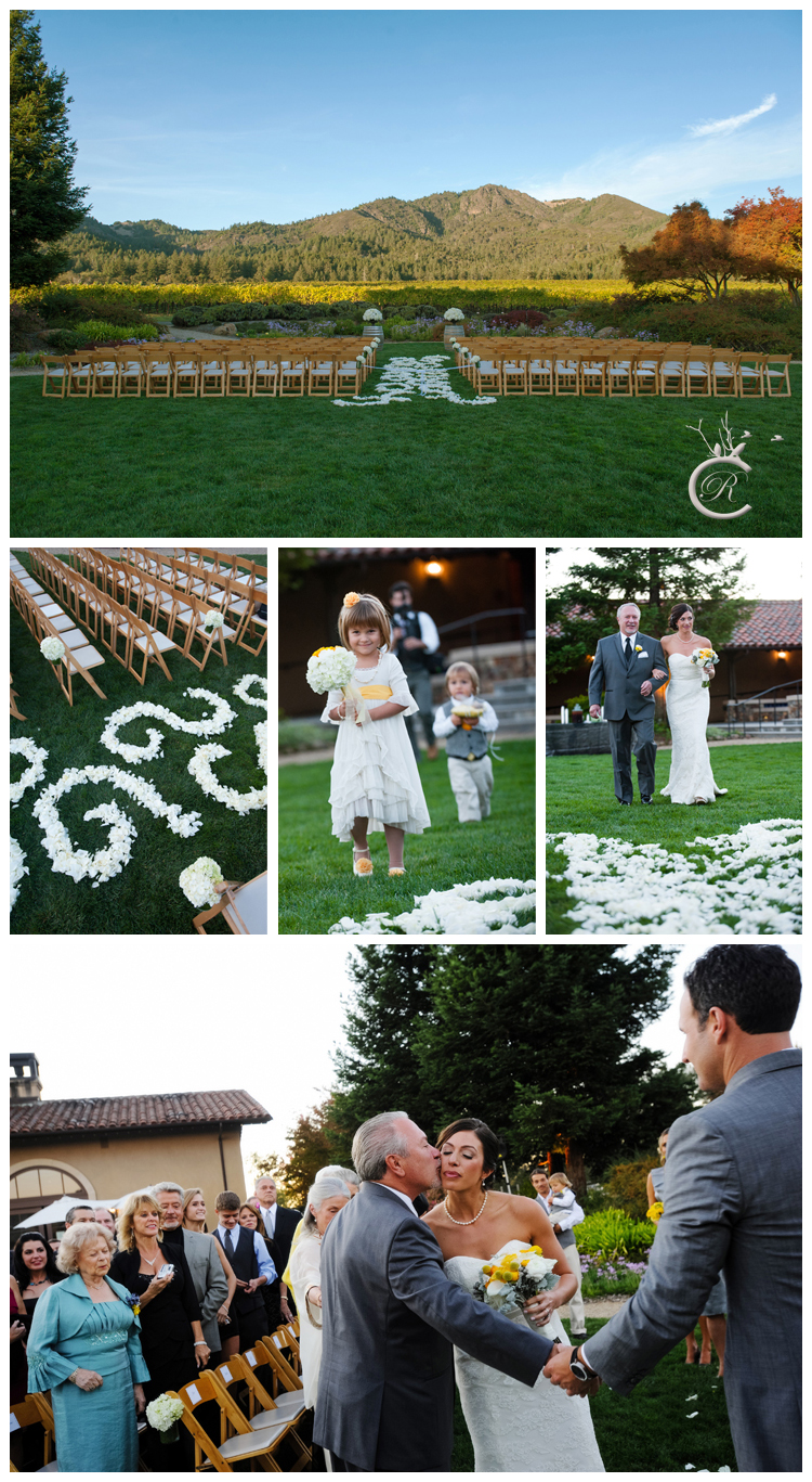 Outdoor ceremony at St. Francis Winery